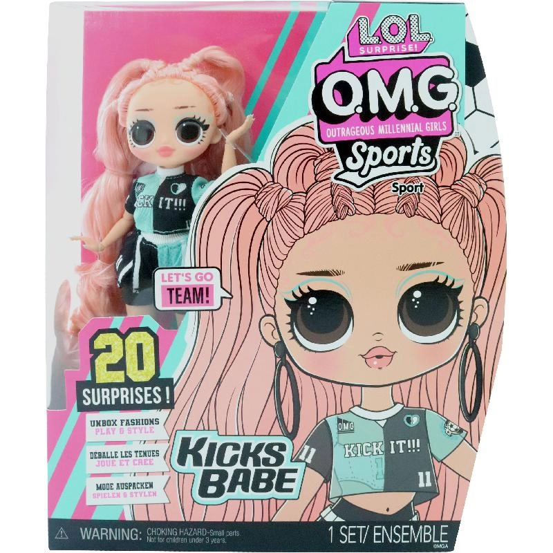 Kicks Babe Sports Fashion Doll - 20 Surprises Collectable Ages 4+