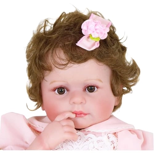 Reborn Baby Doll - 20 inch Vinyl Rooted Nyion Hair Ages 14+