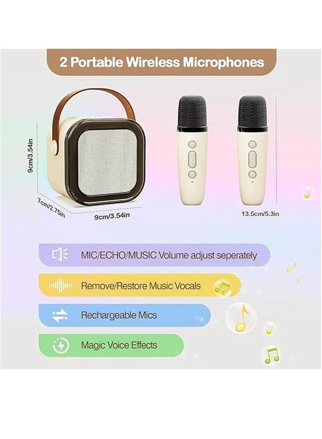 Portable Karaoke Machine - 2 wireless microphones
