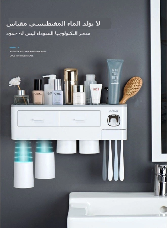 Toothbrush Holder - Wall mounted 4 toothbrush slots