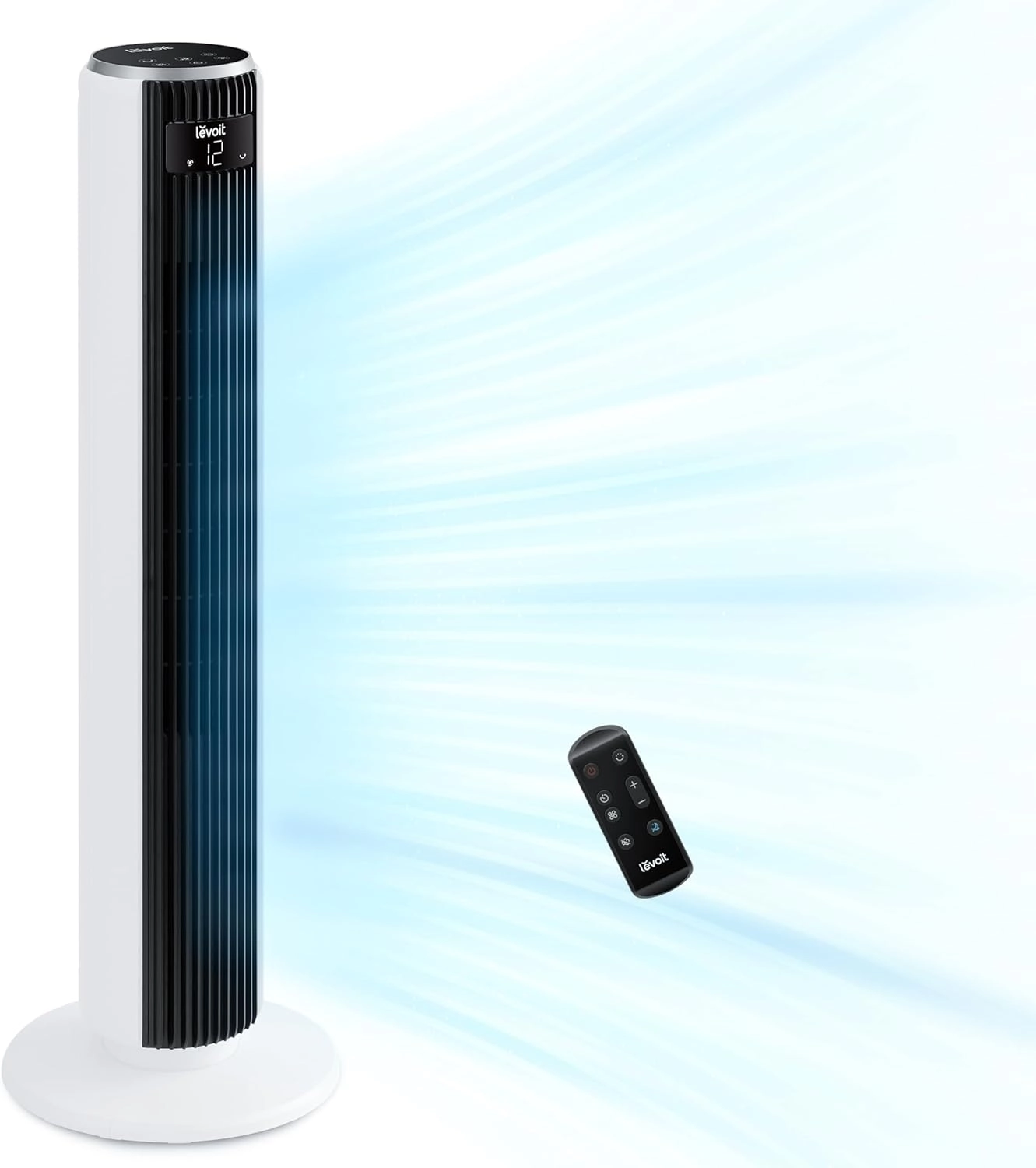 RADIOTRONICS 20dB Silent Tower Fan - Remote Control DC Motor 26W