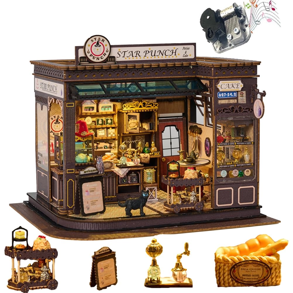 Miniature Wooden Dollhouse Furniture Kit - Creative Room 1:24