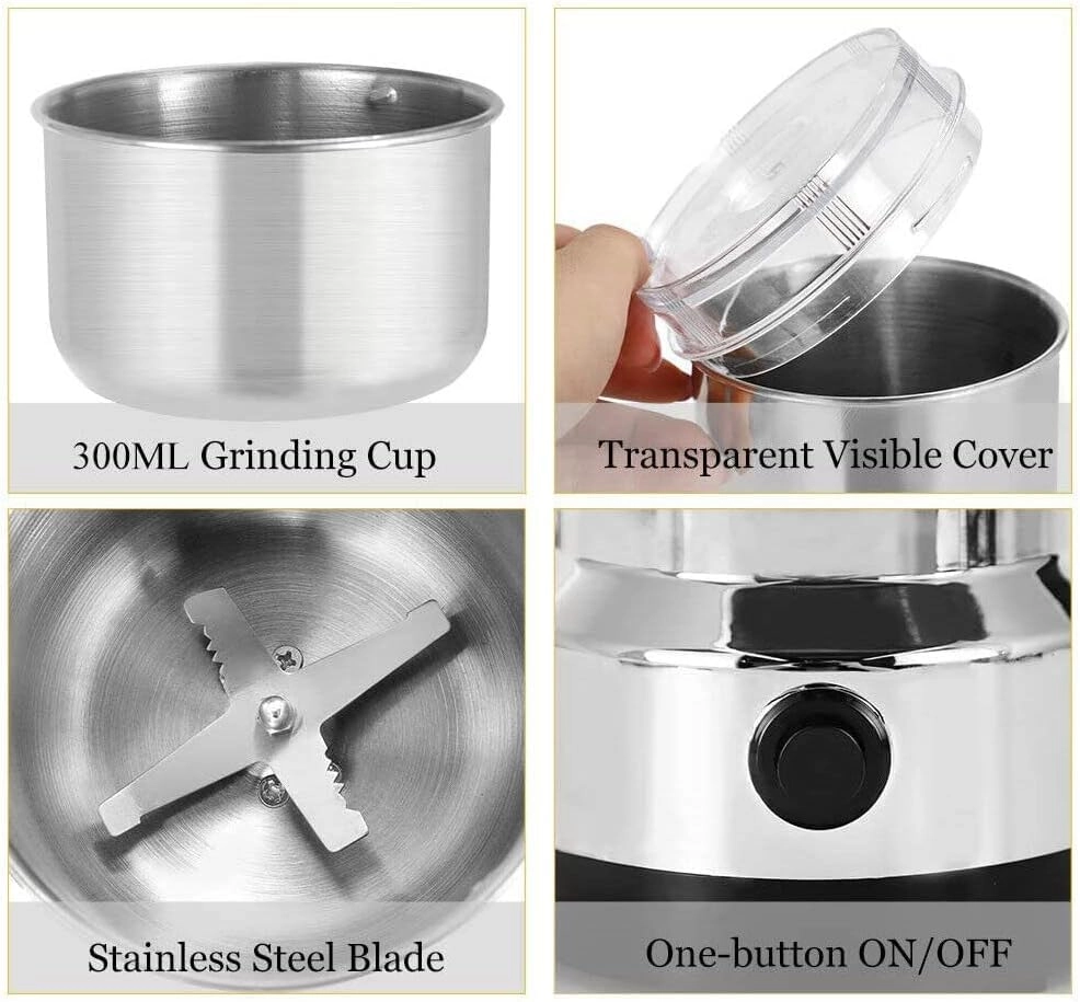 Coffee Grinder - Mini 300 ml Replacment Stainless Steel Blade