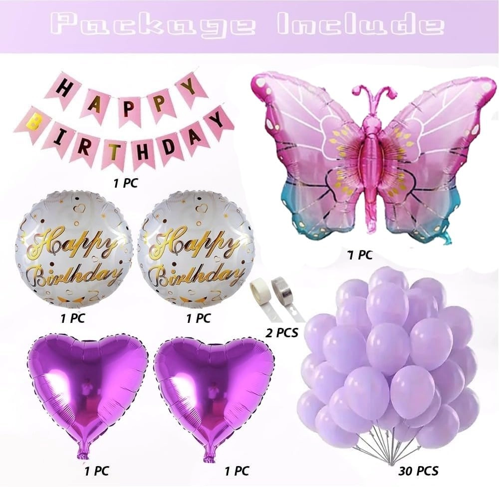 Butterfly Theme Kit - 38 Piece Birthday