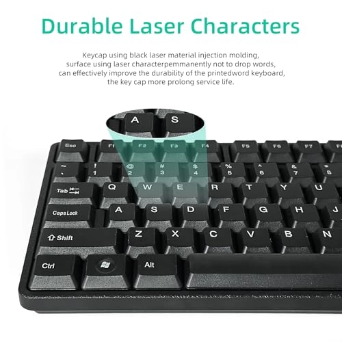 PS2 104 Keys Computer Keyboard - US Wired