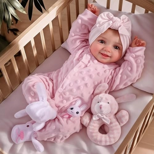 Reborn Baby Doll - 17 Inch Soft Vinyl Can Drink & Pee Ages 3+
