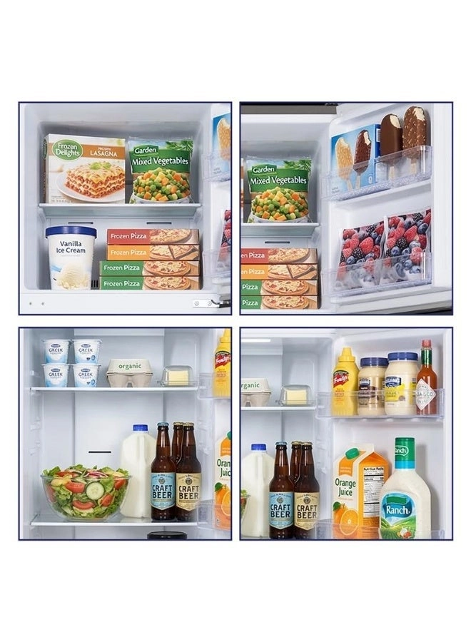 Top Mount Refrigerator - Total No Frost Adjustable Glass Shelves