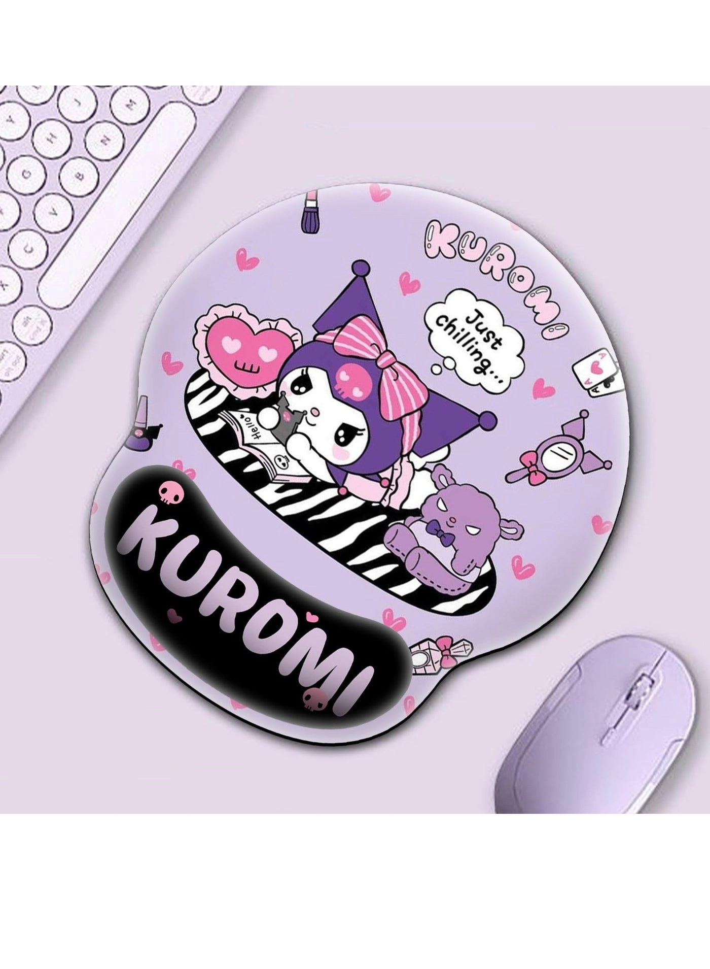 Kawaii Rubber Ergonomic Mouse Pad - 25x23 cm