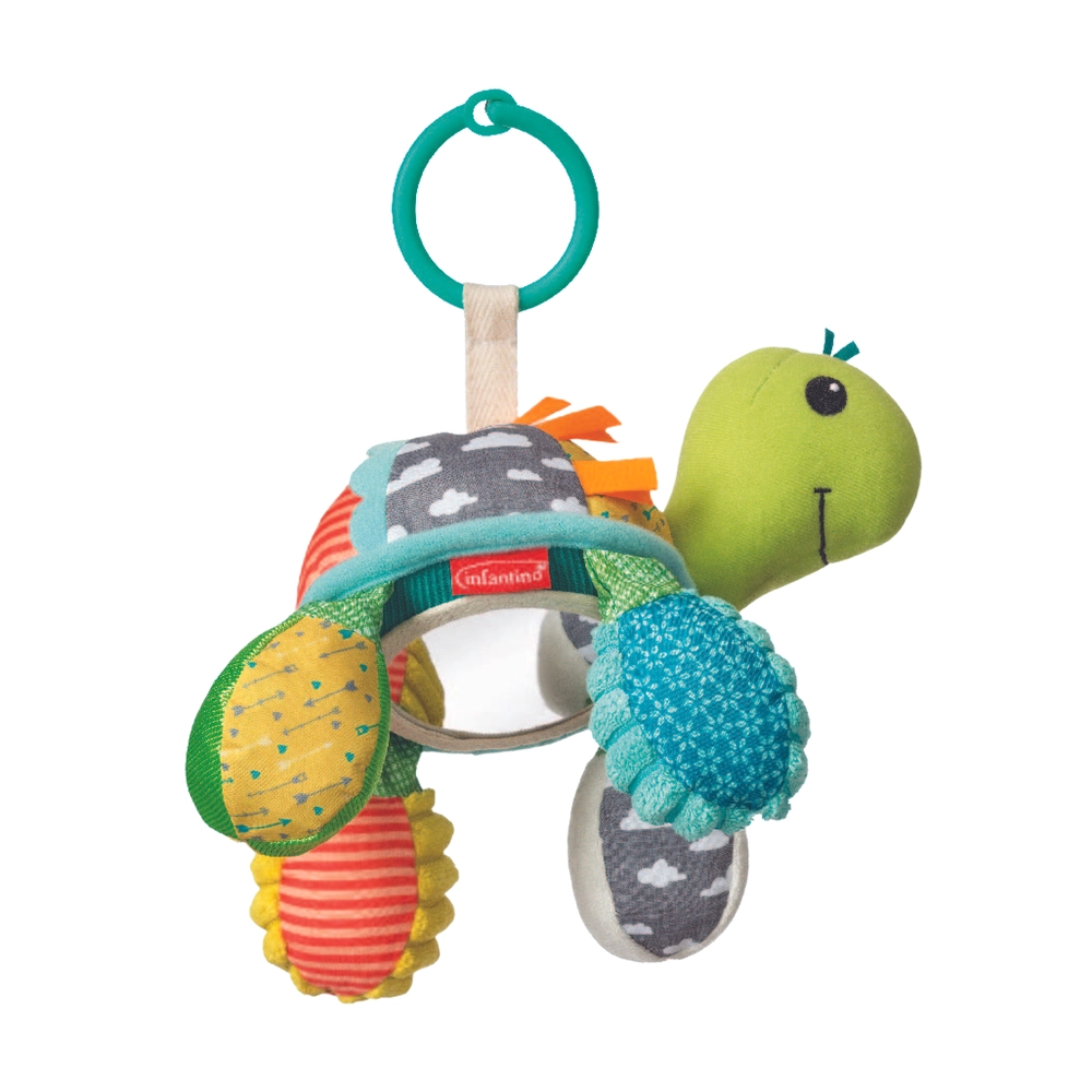 Infantino Mirror Pal Rattle - Suitable for 0 month & above Turtle