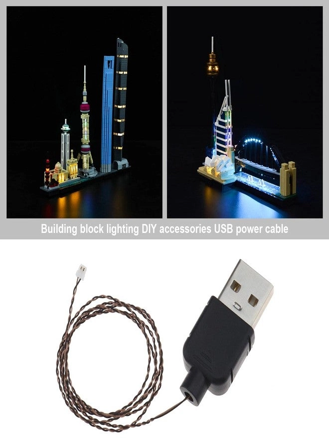 USB Power Cable - 5V 50cm Black