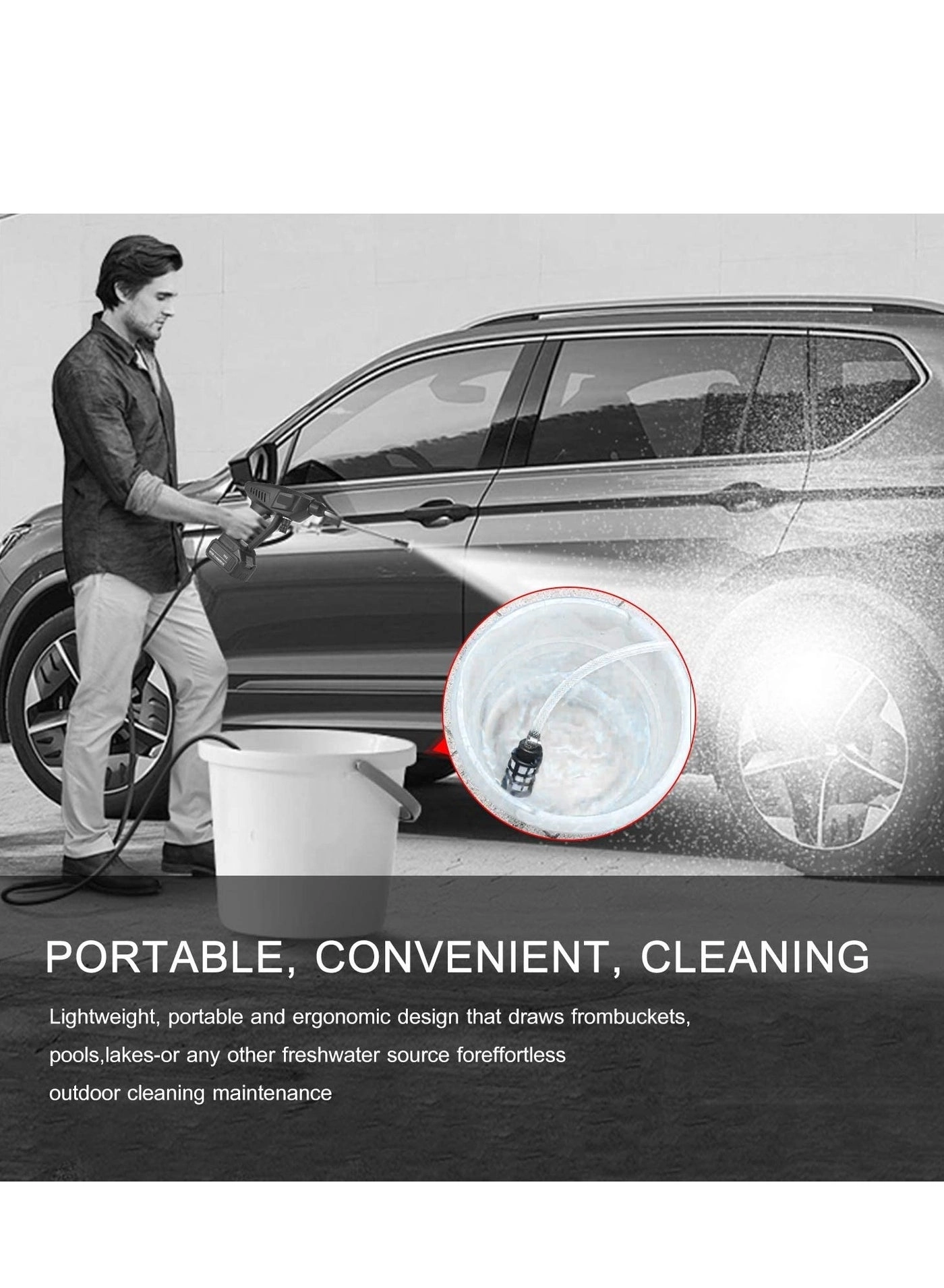 Cordless Portable Washer - 48V 200W 30Bar