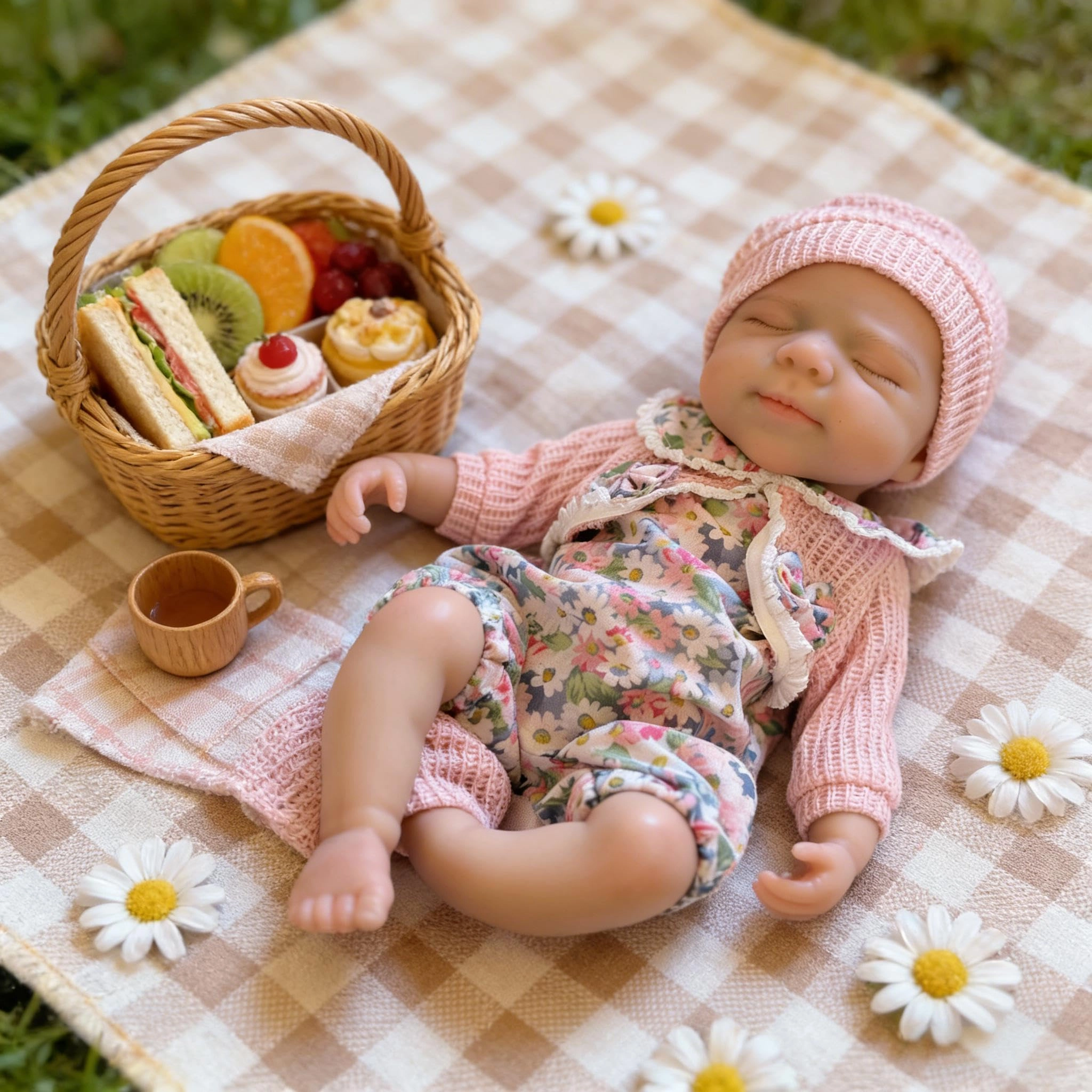 Nanjing Tianzeng Gifts Co.,Ltd Reborn Baby Doll - 12 inch Girl Pink Floral Ages 3+