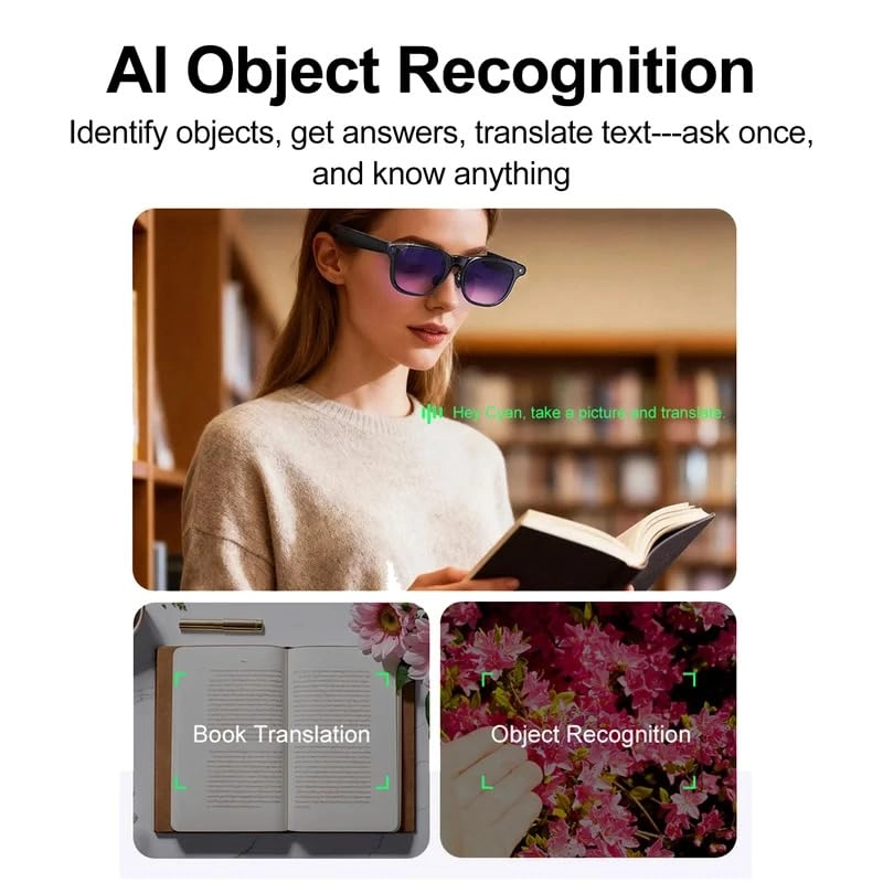 AI Smart Glasses - Real Time Translation Voice Assistant