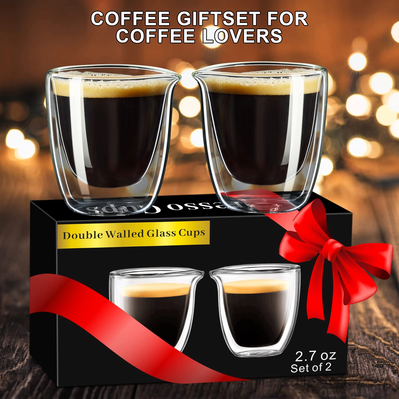 Alphabet Espresso Cups - 2 pcs - 80 ml