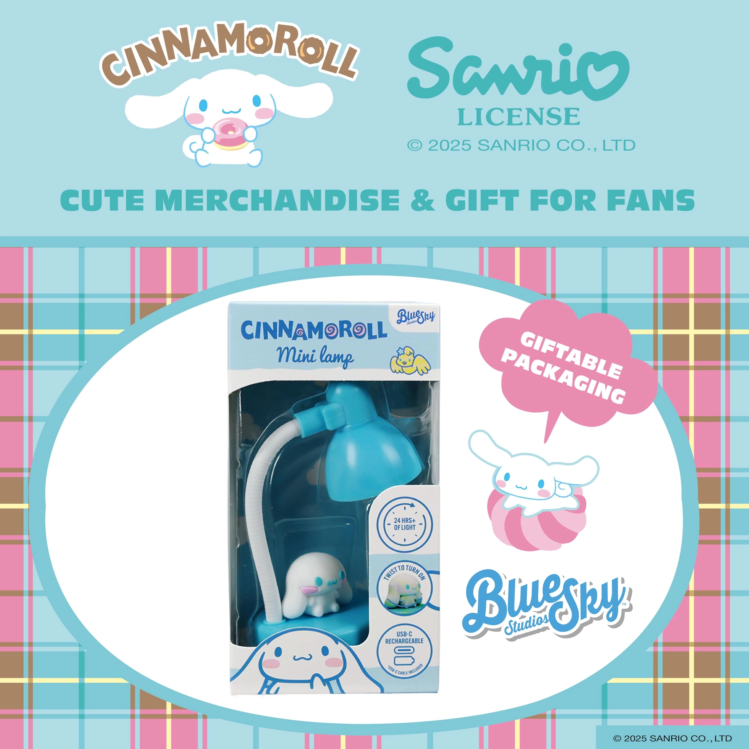 Cinnamoroll Mini Lamp - USB-C Rechargeable Adjustable Head