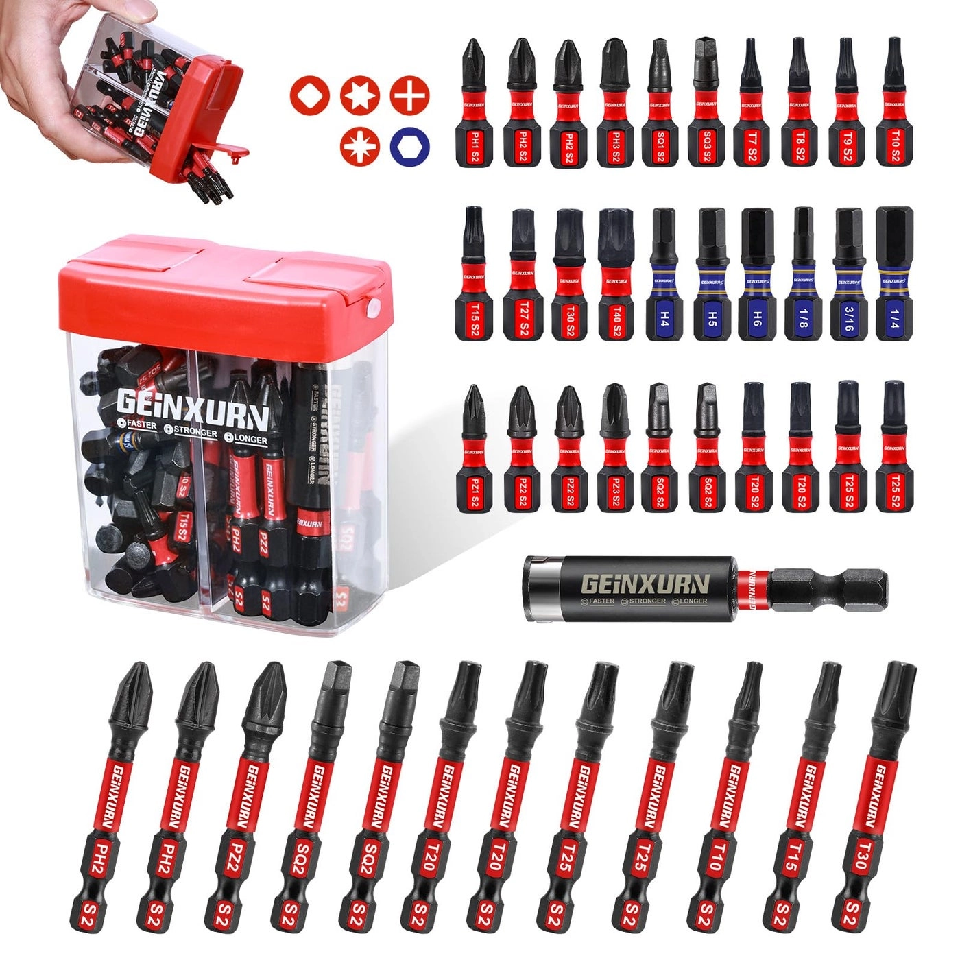 Impact Screwdriver Bits Set - 43Pieces 23660mm