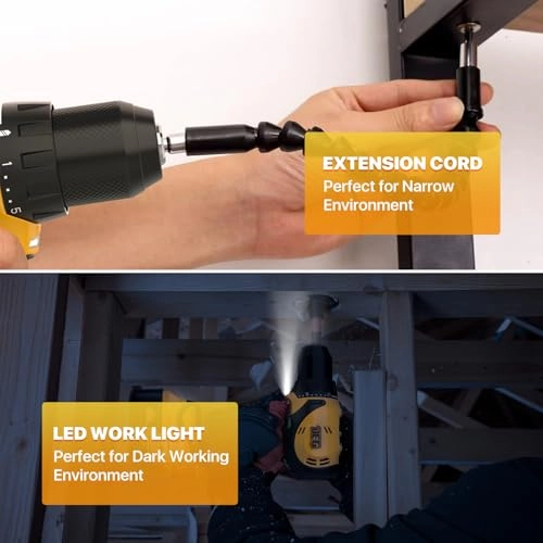 Cordless Drill/Driver - 12V 3/8" Keyless Chuck 20+1 Torque