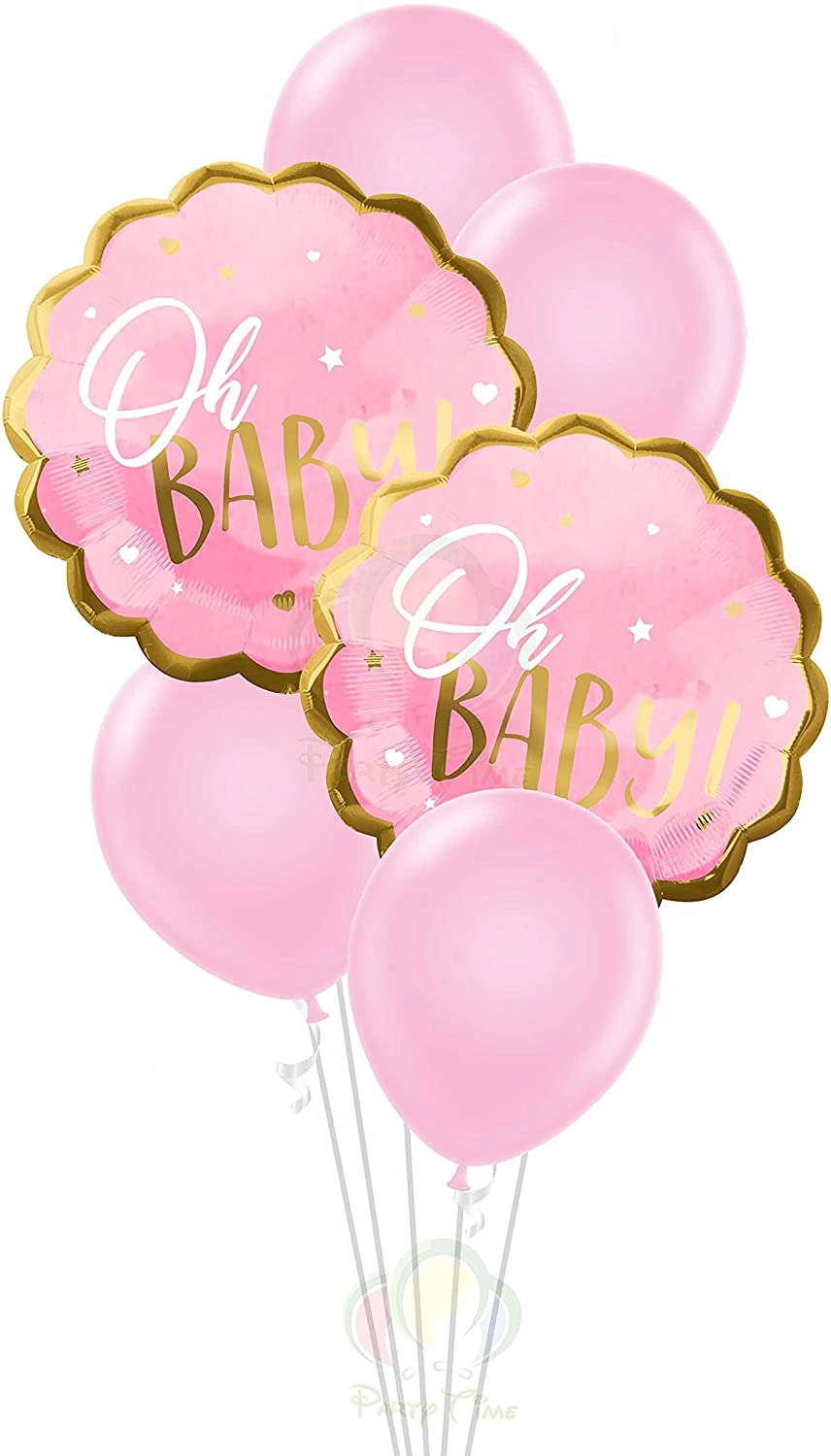 Party Time Trading LLC Oh Baby Foil Balloon - 7-Pieces Baby Shower