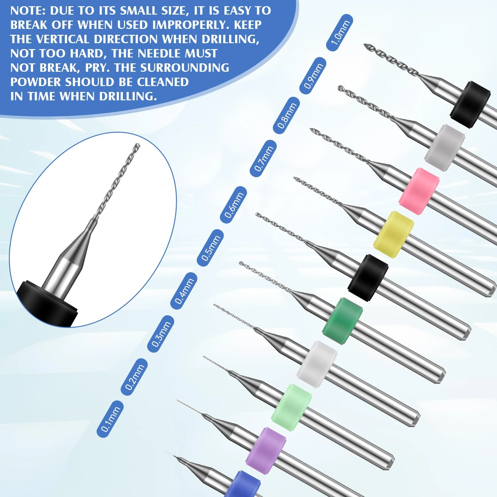 Hand Drill Bits Set - 57 Pieces + Pin Vise Hand Drill - 1 Piece + Micro Twist Drill Bits - 46 Pieces 0.1-1mm + PCB Mini Drill Bits - 10 Pieces