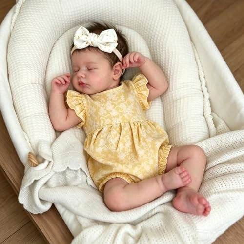 Reborn Baby Doll - 20Inch Full Body Silicone Vinyl Eyes Open Ages 3+