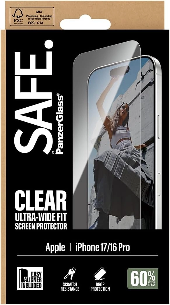 Clear Tempered Glass Screen Protector for iPhone 17 / iPhone 16 Pro