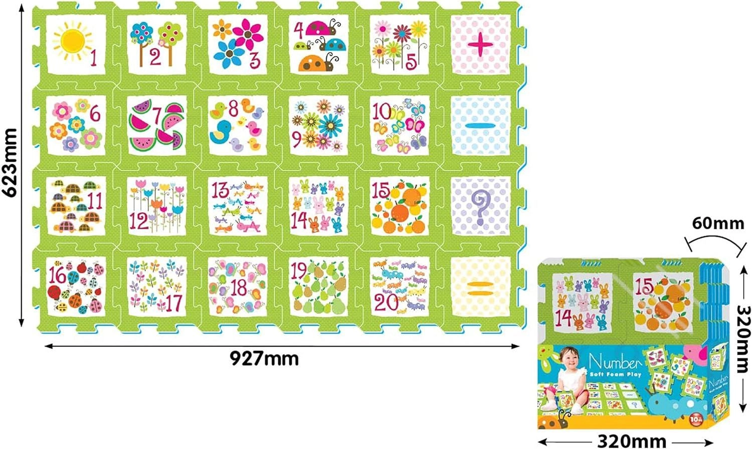 Numbers And Objects Puzzle Mat - 10 Months