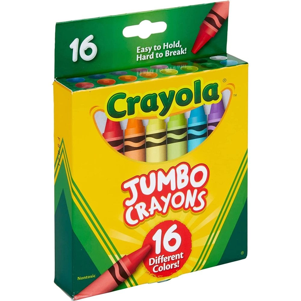 Ultra-Clean Washable Large Crayons - 16 Ct
