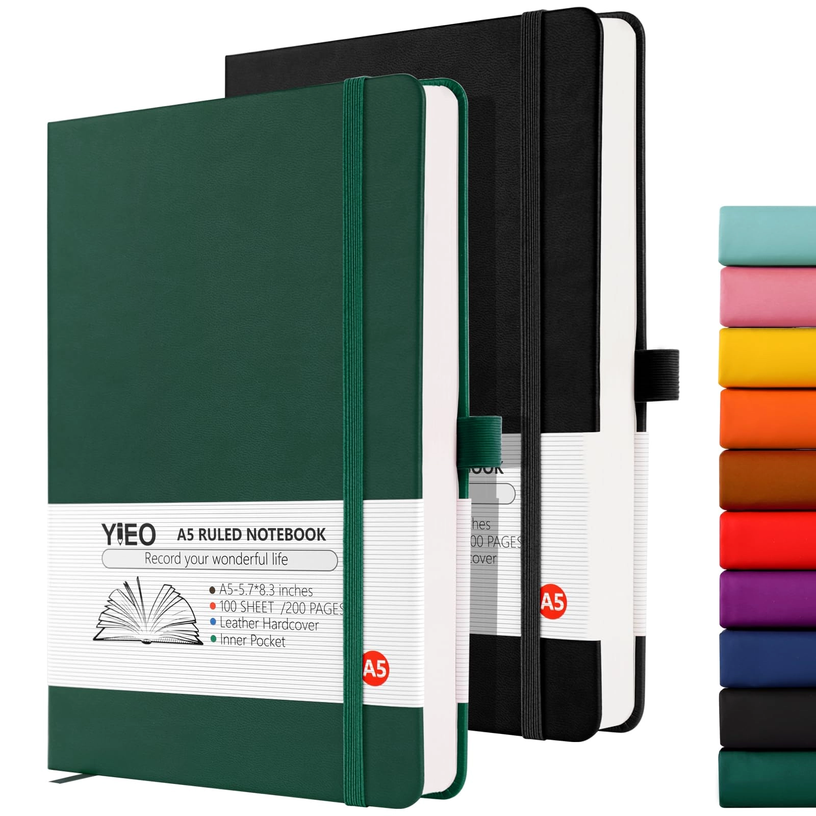 Notebook A5 Hardcover - Lined 198 Pages