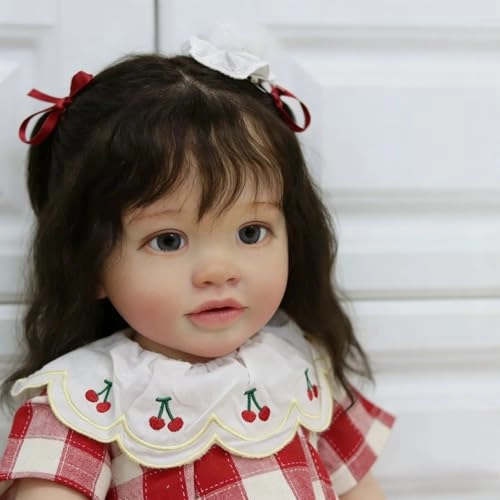 Pippa Reborn Baby Doll - 26 inch Cotton Vinyl Hand-rooted Curly Hair Ages 3+