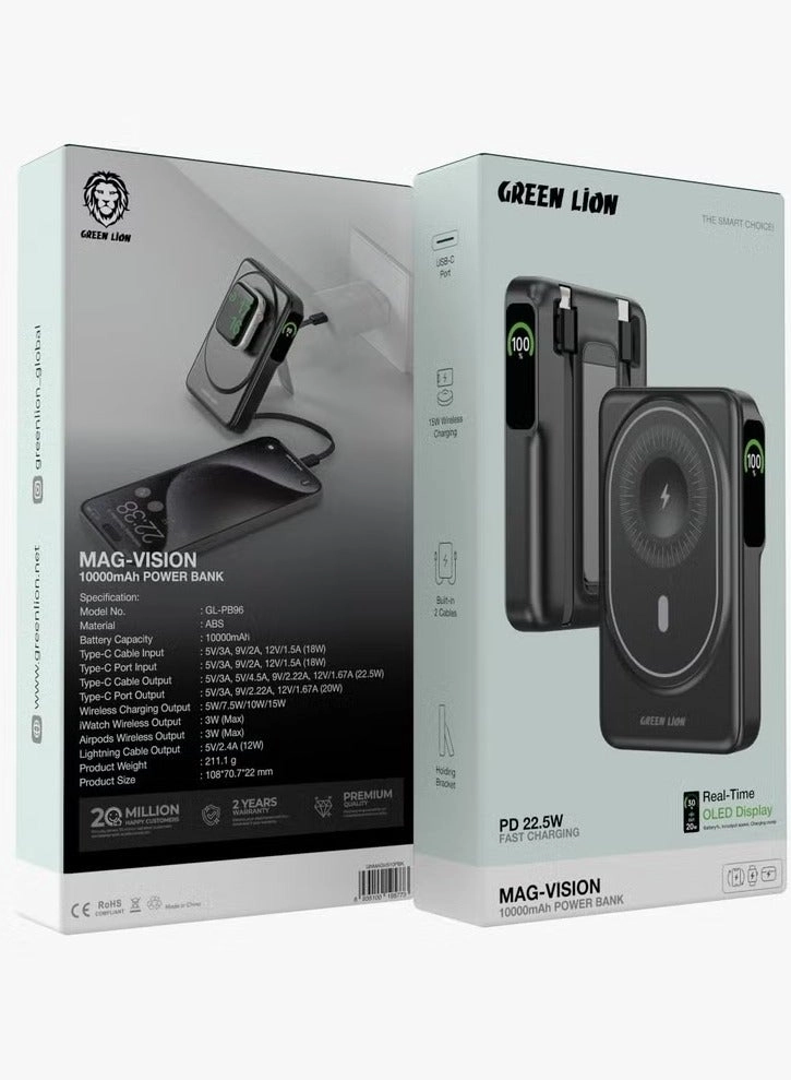 Mag Vision - 10000 mAh 22.5 W Fast charging Wireless charging