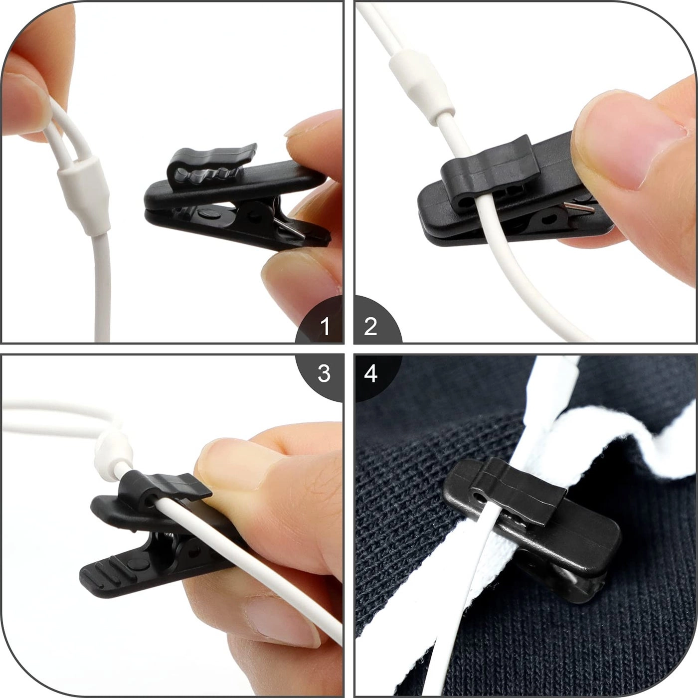 Headphone Clip for Earphone - 1.5mm 1 Inch 20Pcs