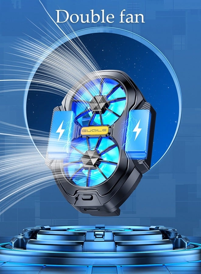 Phone Cooler - Dual Fans Rechargeable 62~92mm Compatible
