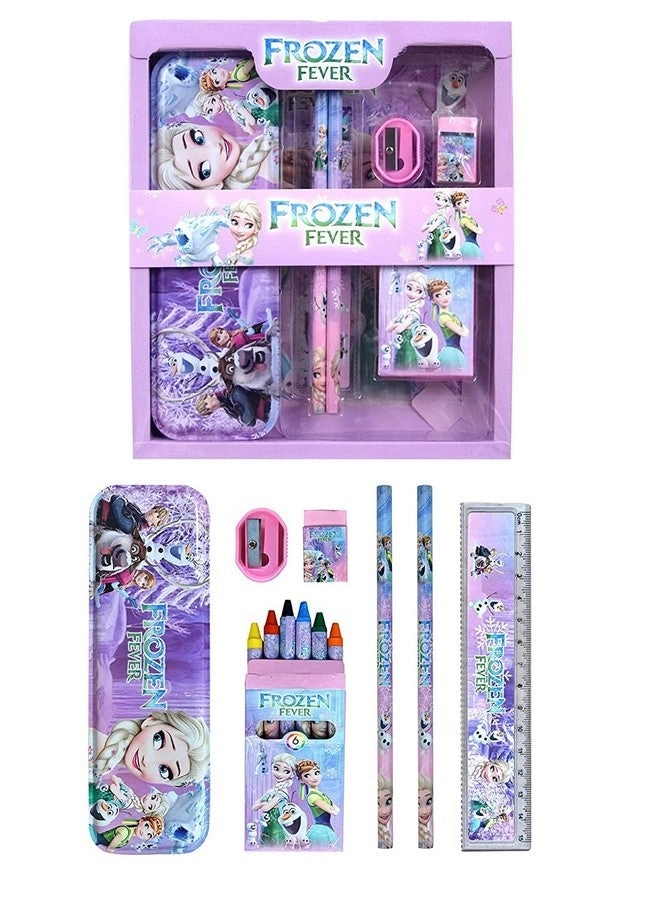 Brand Conquer Frozenpen - Glitter + Hello Kitty Printed Stationary Set - Pencil Case