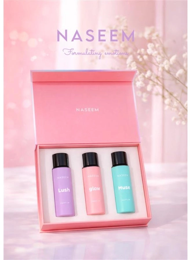 Lush - Eau de Parfum 30ml + Glow - Eau de Parfum 30ml + Muse - Eau de Parfum 30ml