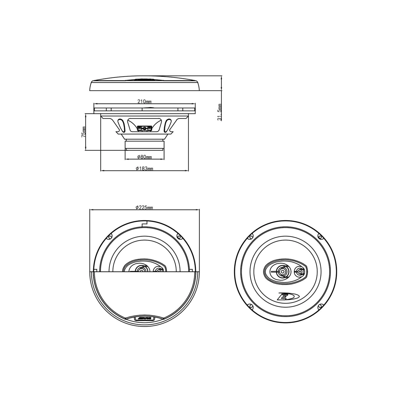 SXE-2035S - Coaxial 3-Way