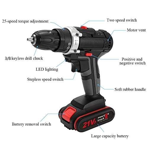 Multifuctional Electric Drill - 21V Brushless Motor