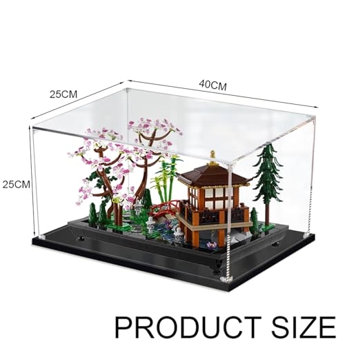 Clear Acrylic Dustproof Display Case - 40x25x25 cm With Background