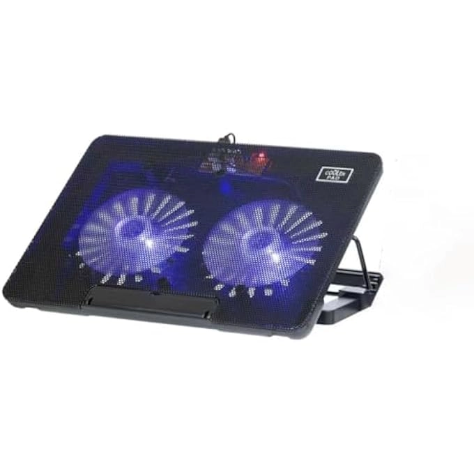 Laptop Cooling Pad Stand - Quiet Fan Height Adjustable USB Interfaces