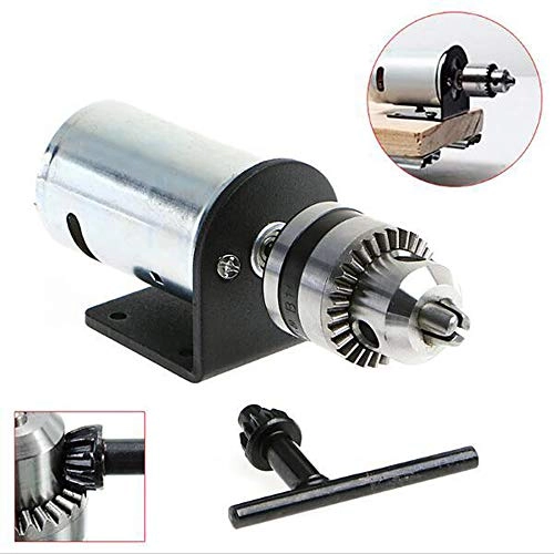 555 Motor - DC 12V-36V 75W + Drill Chuck - Miniature + Mounting Bracket