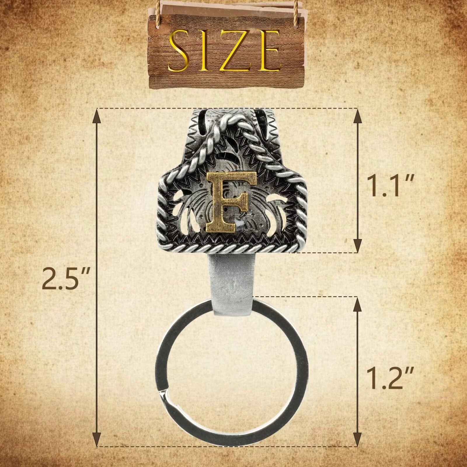 Letter Keychain - Western