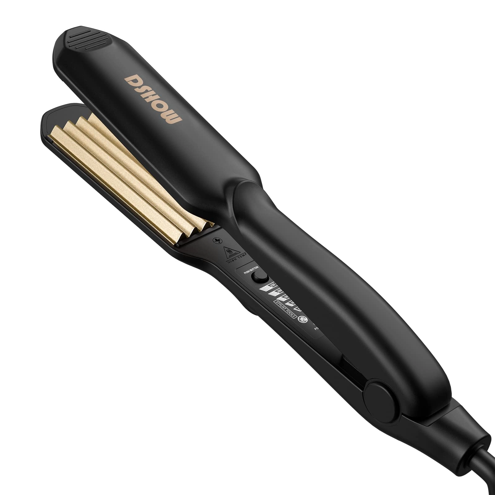 dshow Hair Crimper - Titanium Ceramic Plates 220°C Dual-voltage(100-240V)
