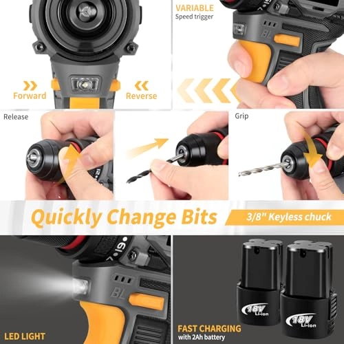 Brushless Compact Drill - 18V 45Nm 120PCS