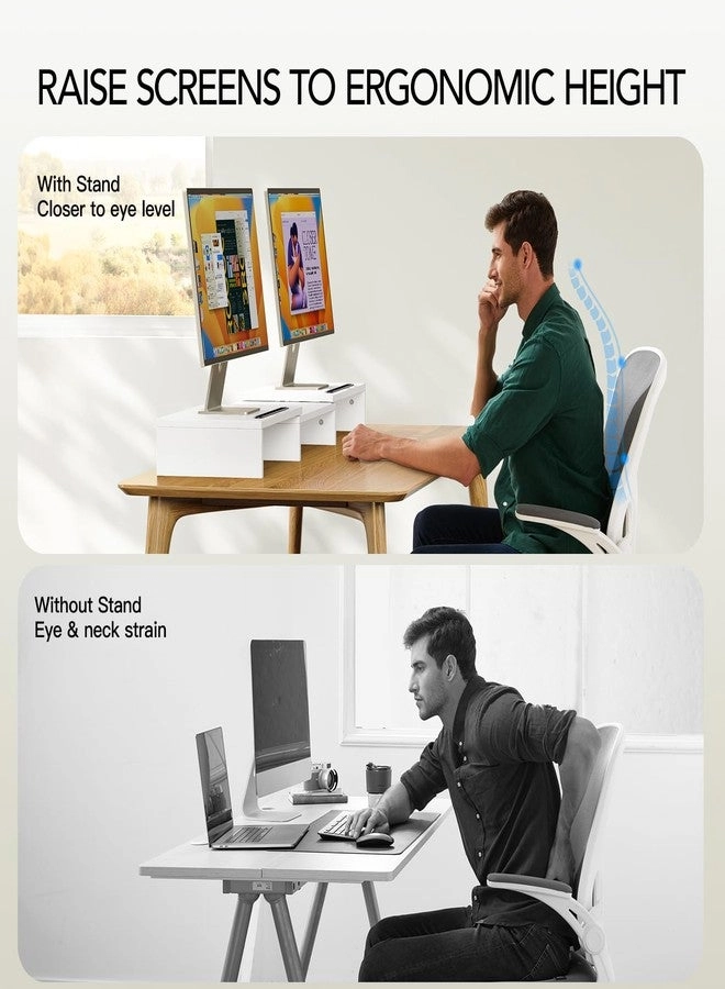 Dual Monitor Stand Riser - 2 monitors