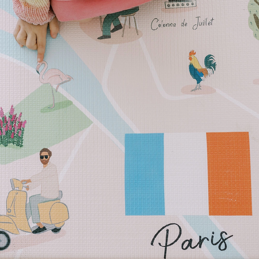 Paris City Tour Reversible Play Mat - 6 months & above
