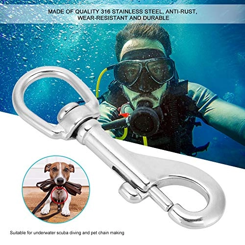 Wear-Resistant 316 Stainless Steel Diving Hook - 92mm Silver
