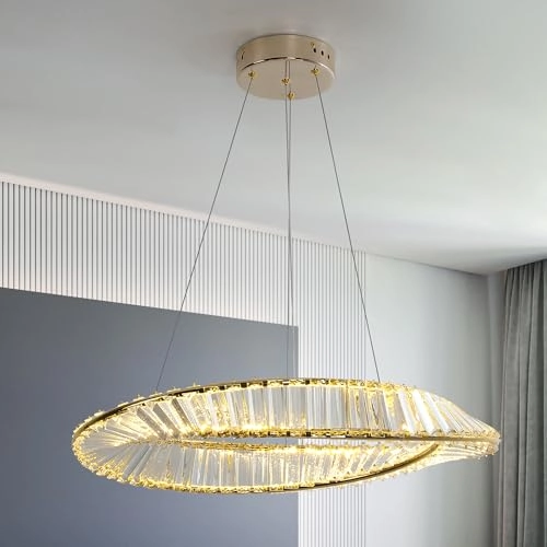 Modern Crystal Chandelier - Cool White Daylight Warm White Dimmable