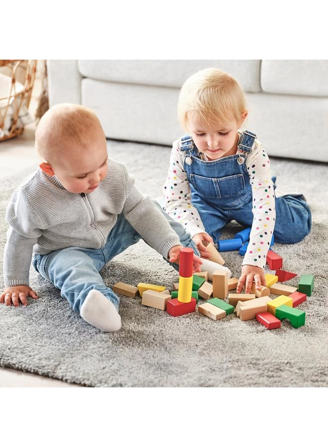 Wooden Building Block Set - 40 pcs