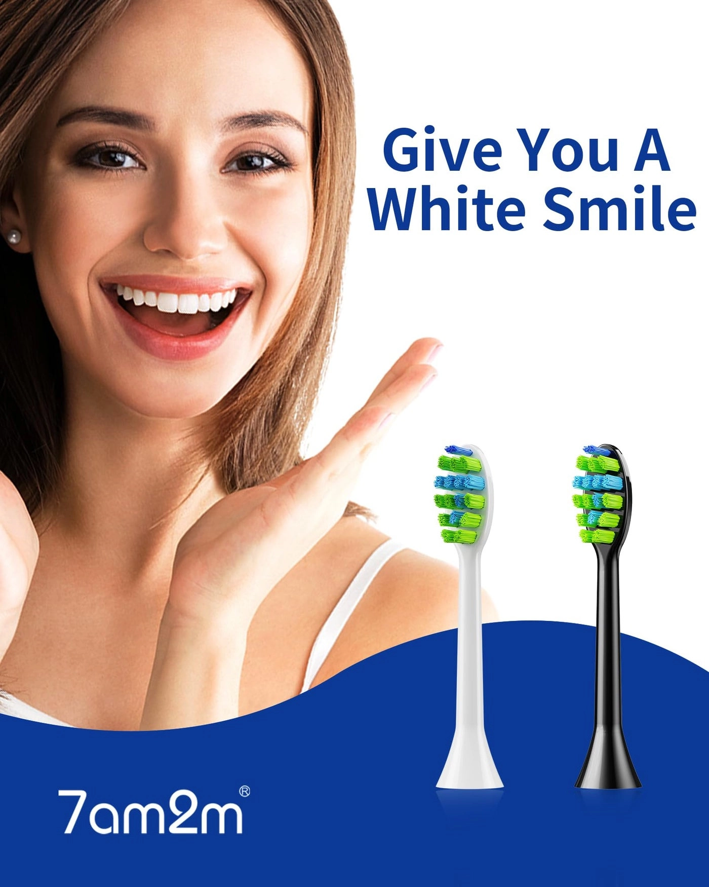 Sonic Electric Toothbrush Brush Heads - 4 Pack White