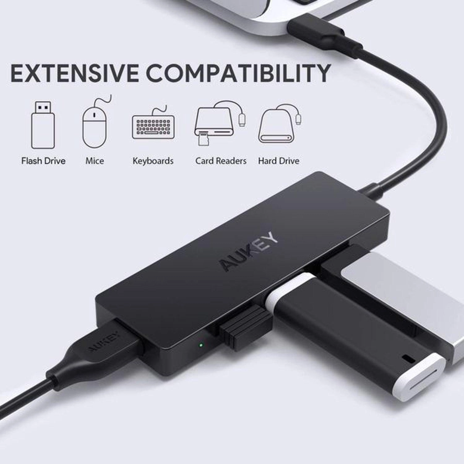 CB-C64 - 4 Port USB Type-C Hub Black