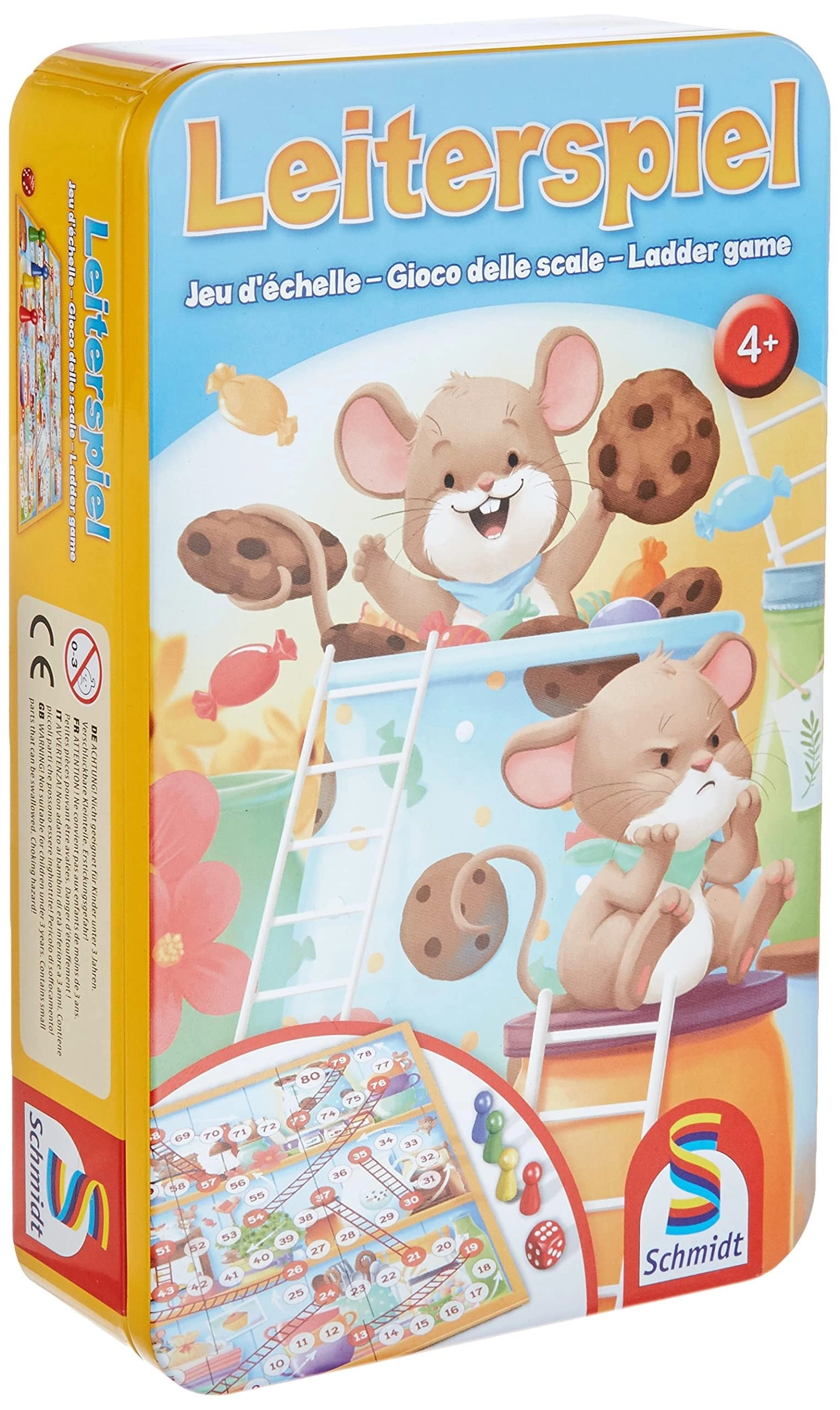Schmidt Spiele Leiterspiel - Reisespiel in der Metalldose Bring-mich-mit-Spiel